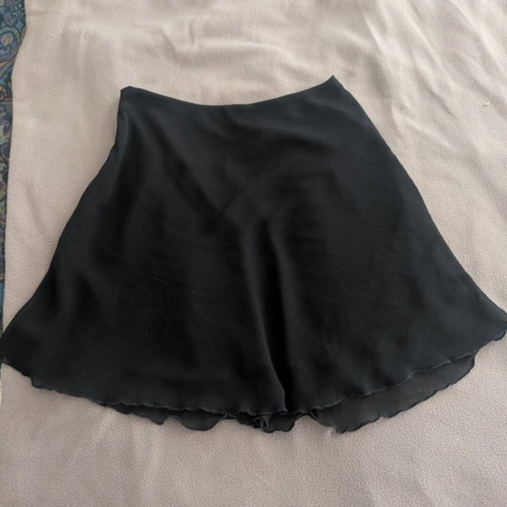 Gianni Bini Women's Black Layered Chiffon Skirt